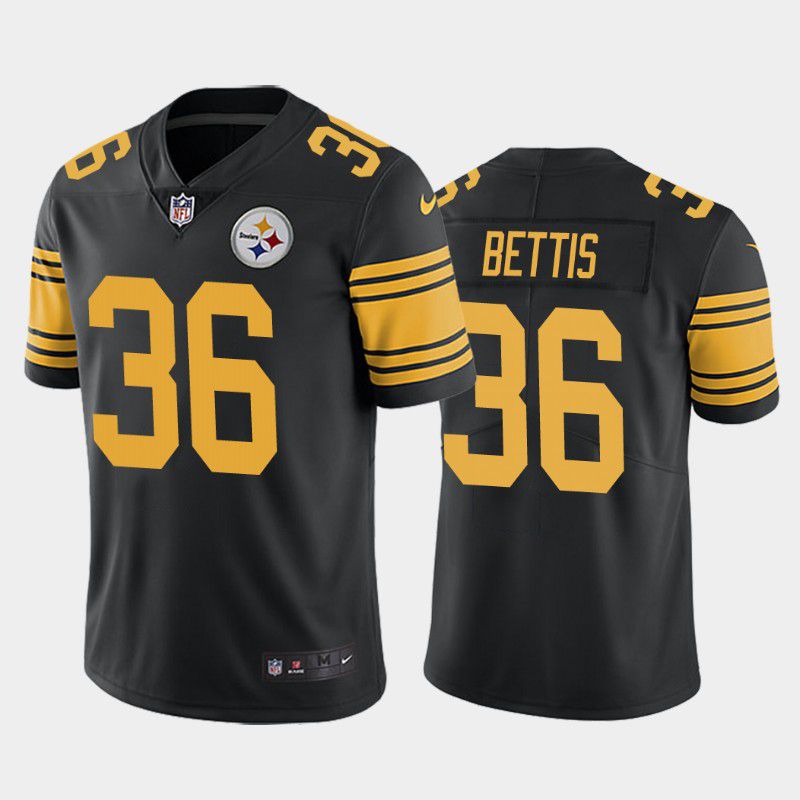 Men Pittsburgh Steelers #36 Jerome Bettis Nike Black Vapor Color Rush Limited NFL Jersey->pittsburgh steelers->NFL Jersey